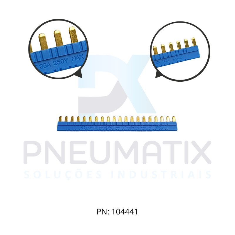 BARRA DE JUMPER POSITIVO/NEGATIVO P/20 RELE SLIM AZUL 390000-0300010 MURRELEKTRONIK