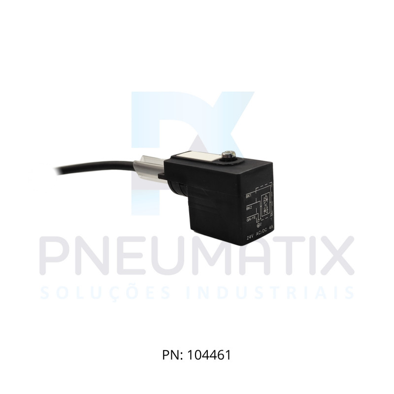 CABO C/CONECTOR 2MTS P/BOBINA FORMATO BI C/LED TENSAO 24VAC/VDC VMBI-2+P/Z2-2M-PUR PN:456846 PEPPERL