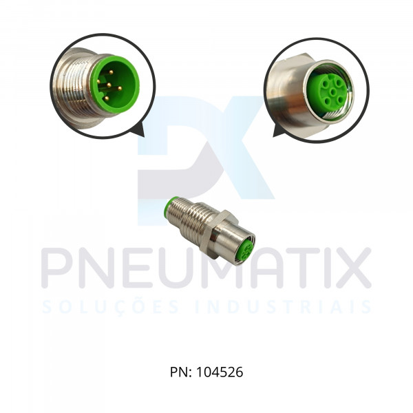 CONECTOR MACHO/FEMEA TIPO FLANGE M12 5P.742111-0000000 MURRELEKTRONIK