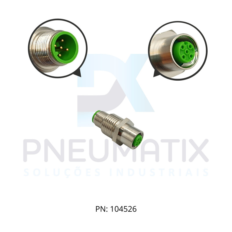 CONECTOR MACHO/FEMEA TIPO FLANGE M12 5P.742111-0000000 MURRELEKTRONIK