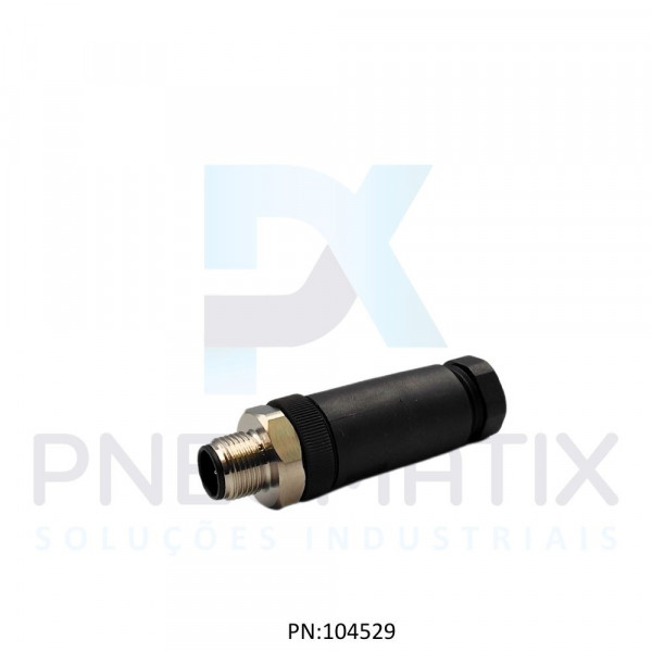 CONECTOR MACHO RETO M12 PARAFUSAVEL 5P.V4A 7004-12761-0000000 MURRELEKTRONIK