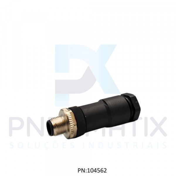 CONECTOR MACHO RETO M12 4P.PARAFUSAVEL IP67 TENSAO MAX.250VCA/DC 712745-0000000 MURRELEKTRONIK