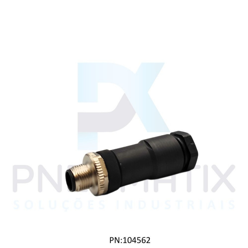 CONECTOR MACHO RETO M12 4P.PARAFUSAVEL IP67 TENSAO MAX.250VCA/DC 712745-0000000 MURRELEKTRONIK