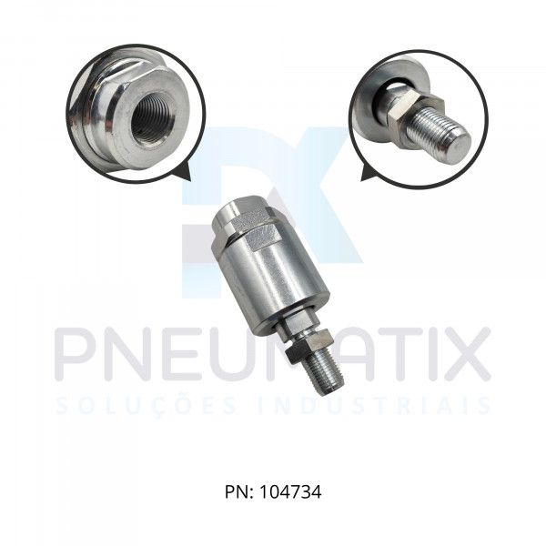 ACOPLAMENTO ANGULAR CILINDRO ISO 50/63MM M16X1,5 QM/8050/38 NORGREN