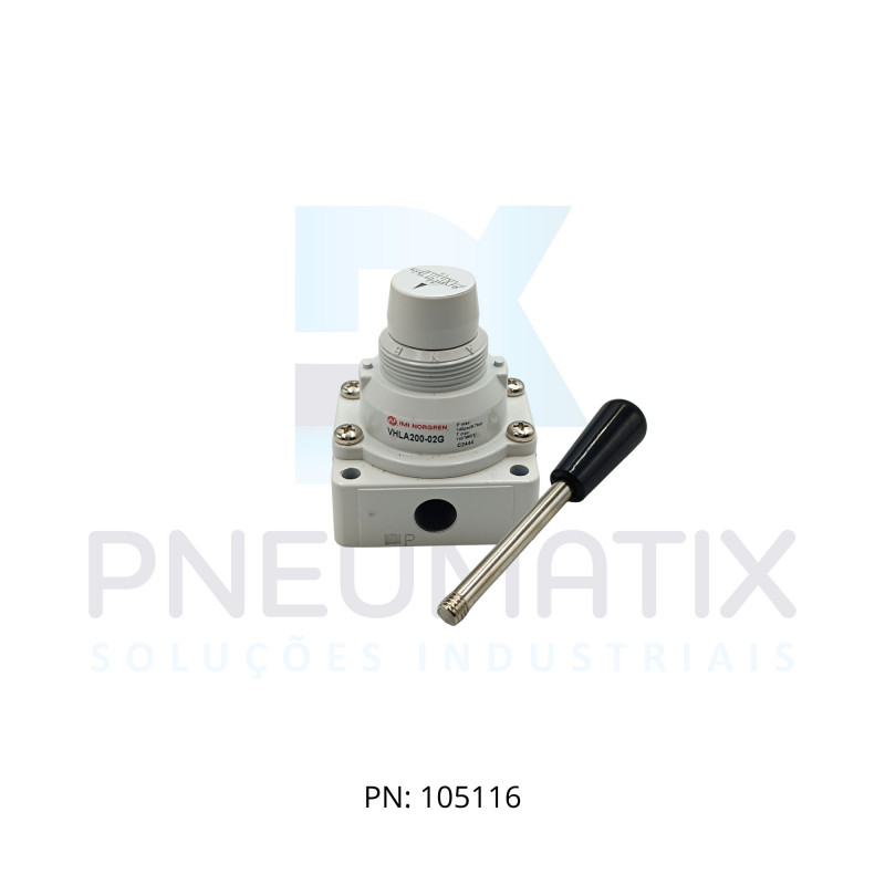 VALVULA MANUAL ALAV.ROTATIVA 4/3V R.1/4 BSP VHLA200-02G NORGREN