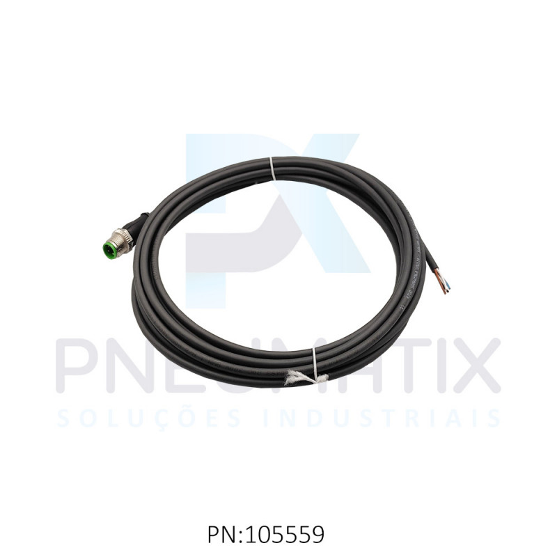 CABO C/CONECTOR 5MTS MACHO RETO M12 4 POLOS COR PRETO PUR 712021-6340500 MURRELEKTRONIK CABO C/CONECTOR 5MTS MACHO RETO M12 4 POLOS COR PRETO PUR 712021-6340500 MURRELEKTRONIK