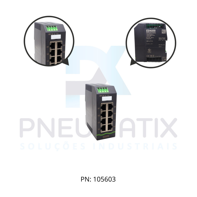 SWITCH NAO GERENCIAVEL 8 CANAIS PORT 3000 XELLITY ME58812 MURRELEKTRONIK SWITCH NAO GERENCIAVEL 8 CANAIS PORT 3000 XELLITY ME58812 MURRELEKTRONIK
