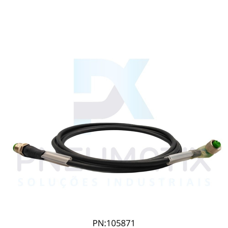 CABO C/CONECTOR 2MTS MACHO RETO M12 4 POLOS FEMEA ANGULAR M12 4 POLOS C/LED COR PRETA 740341-6240200 MURRELEKTRONIK CABO C/CONECTOR 2MTS MACHO RETO M12 4 POLOS FEMEA ANGULAR M12 4 POLOS C/LED COR PRETA 740341-6240200 MURRELEKTRONIK