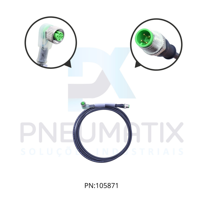 CABO C/CONECTOR 2MTS MACHO RETO M12 4 POLOS FEMEA ANGULAR M12 4 POLOS C/LED COR PRETA 740341-6240200 MURRELEKTRONIK CABO C/CONECTOR 2MTS MACHO RETO M12 4 POLOS FEMEA ANGULAR M12 4 POLOS C/LED COR PRETA 740341-6240200 MURRELEKTRONIK