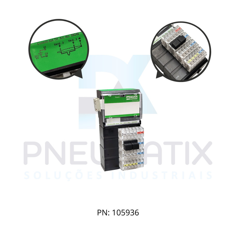 MODULO EXPANSAO CUB 20 4AI TERMOPAR (K,N,E,J,R) PT100 ME56240 MURRELEKTRONIK
