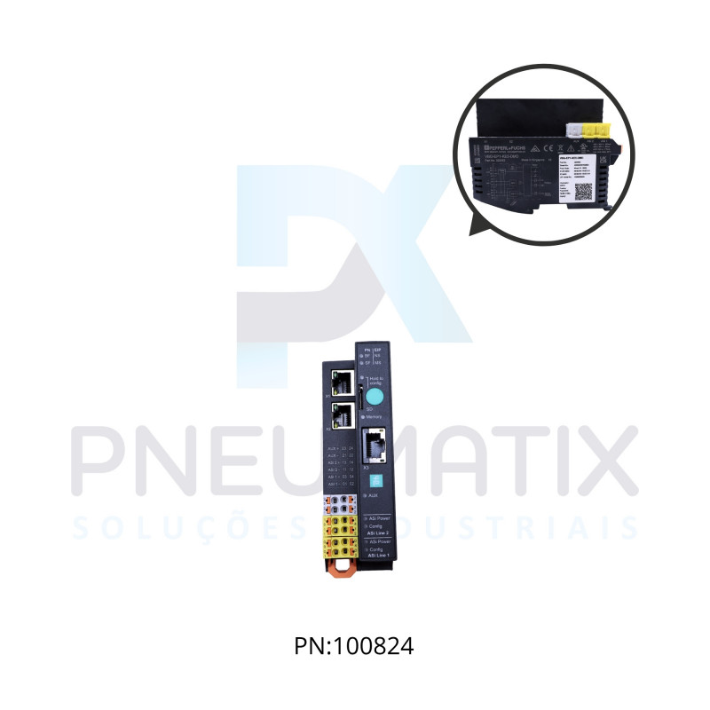 GATEWAY AS-I ETHERNET/PROFINET DUPLO MESTRE VBG-EP1-KE5-DMD PN: 322553 PEPPERL