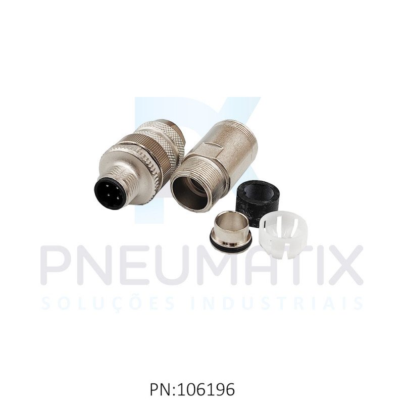 CONECTOR MACHO M12 D-CODED 4 POLOS SHIELD 4,5 A 8,8MM 714591-0000000 MURRELEKTRONIK CONECTOR MACHO M12 D-CODED 4 POLOS SHIELD 4,5 A 8,8MM 714591-0000000 MURRELEKTRONIK