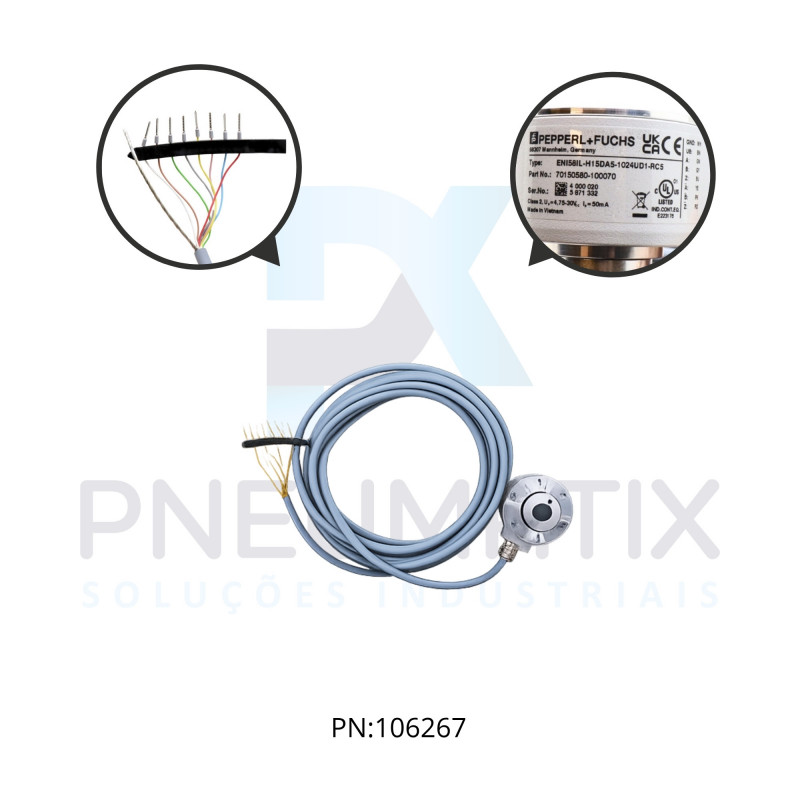 ENCODER ROTATIVO INCREMENTAL 1024 PULSOS ENI58IL-H15DA5-1024UD1-RC5 PN:70150580-100070 PEPPERL+FUCHS ENCODER ROTATIVO INCREMENTAL 1024 PULSOS ENI58IL-H15DA5-1024UD1-RC5 PN:70150580-100070 PEPPERL+FUCHS