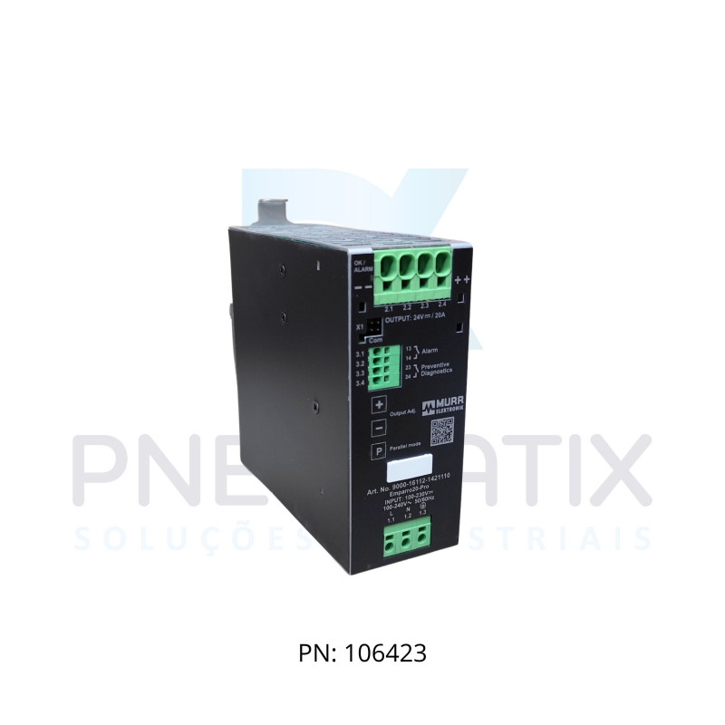 FONTE CHAVEADA MONOF. EMPARRO20 PRO ALIM. 85-265VAC/90-250VDC SAIDA 24-28VCC CORRENTE 20A 916112-1421110 MURRELEKTRONIK FONTE CHAVEADA MONOF. EMPARRO20 PRO ALIM. 85-265VAC/90-250VDC SAIDA 24-28VCC CORRENTE 20A 916112-1421110 MURRELEKTRONIK