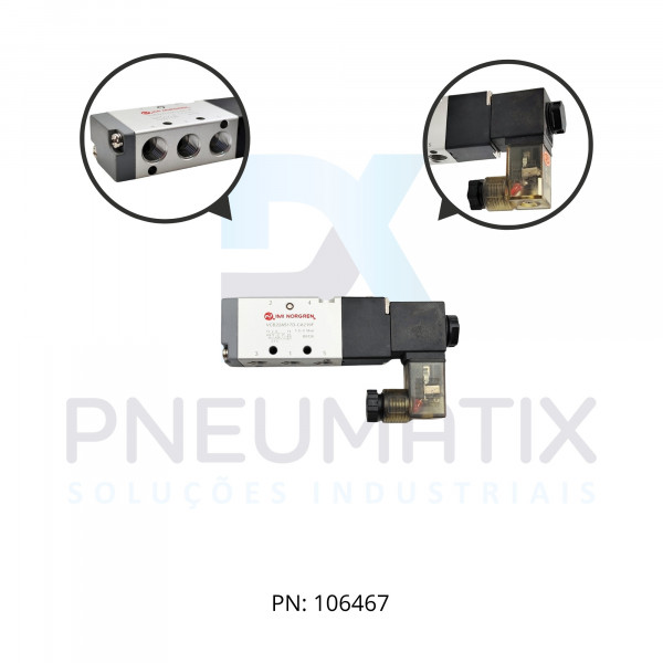 VALVULA IN LINE S.SOL.5/2V R.1/8BSPP 110VAC VCB22A517D-CA218F NORGREN