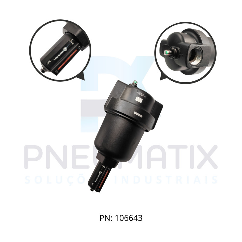 FILTRO DE AR R.2 NPT COPO METALICO DRENO AUTOMATICO 5 MICRAS IND. VIDA UTIL F18-C01-A1DA NORGREN FILTRO DE AR R.2 NPT COPO METALICO DRENO AUTOMATICO 5 MICRAS IND. VIDA UTIL F18-C01-A1DA NORGREN