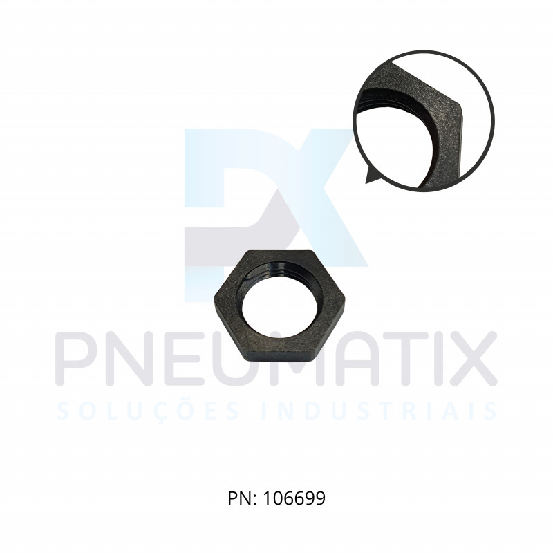 CONTRA PORCA M16X1,5 PA PRETA MPC36.16 MURRPLASTIK