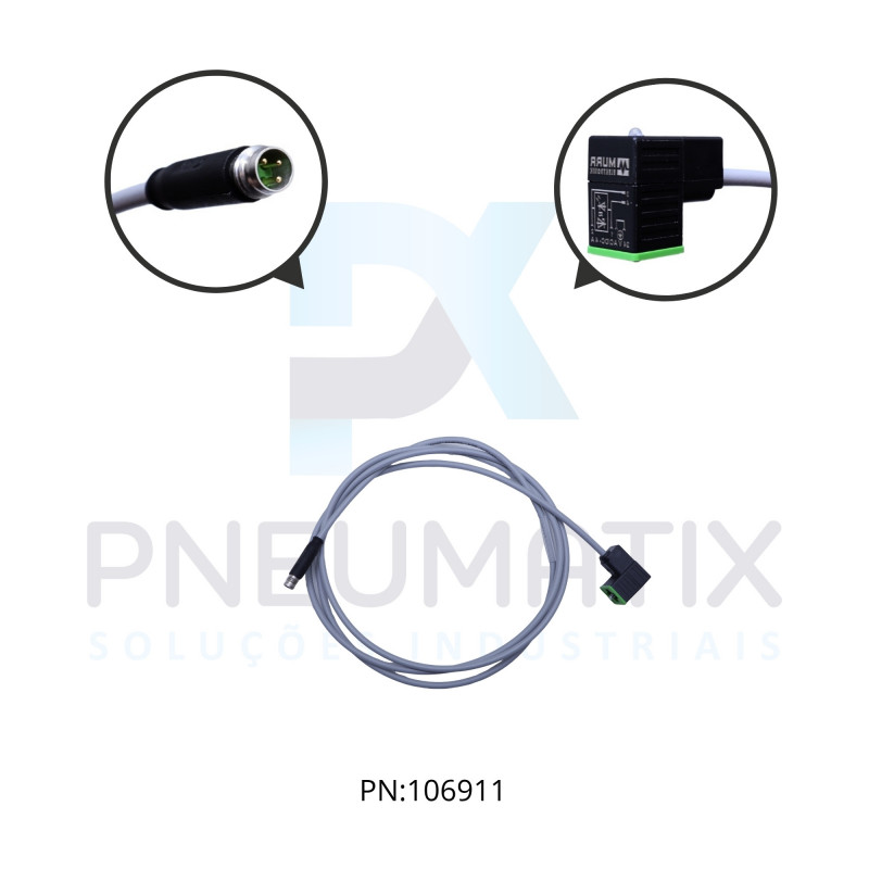 CABO C/CONECTOR M8 1,6MTS PUR COM CONECTOR P/BOBINA FORMATO BI ME334635 MURRELEKTRONIK CABO C/CONECTOR M8 1,6MTS PUR COM CONECTOR P/BOBINA FORMATO BI ME334635 MURRELEKTRONIK