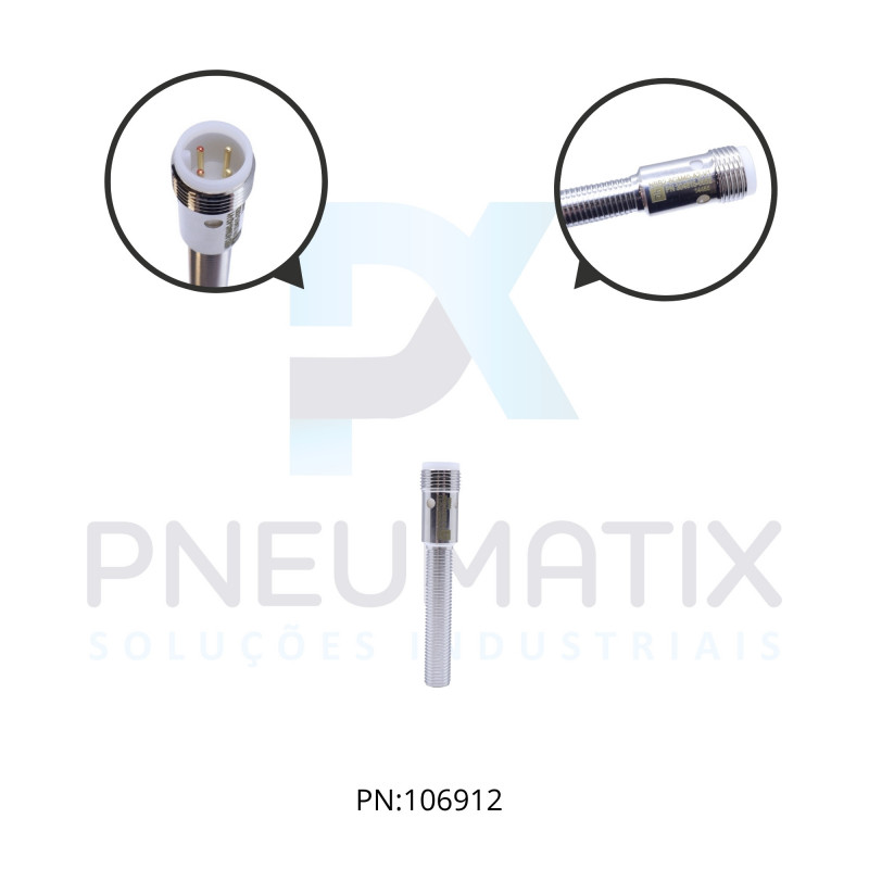 SENSOR IND.CIL.DIAM.8MM Sn:2MM ALIM.5-30VDC PNP NA/NF M12 NBB2-8GM40-A2-V1 PN:304615-0052 PEPPERL SENSOR IND.CIL.DIAM.8MM Sn:2MM ALIM.5-30VDC PNP NA/NF M12 NBB2-8GM40-A2-V1 PN:304615-0052 PEPPERL