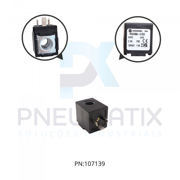 BOBINA TENSAO 24VCC POTENCIA 2,0 WATTS SEM PLUG MOD. V04X286A-Q1223 NORGREN BOBINA TENSAO 24VCC POTENCIA 2,0 WATTS SEM PLUG MOD. V04X286A-Q1223 NORGREN
