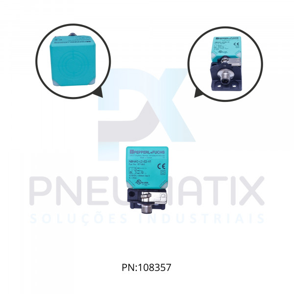 SENSOR IND.RETANGULAR Sn:40MM N.FAC.ALIM.10-30VDC PNP NA/NF M12 NBN40-L2-E2-V1 PN: 187484 PEPPERL SENSOR IND.RETANGULAR Sn:40MM N.FAC.ALIM.10-30VDC PNP NA/NF M12 NBN40-L2-E2-V1 PN: 187484 PEPPERL