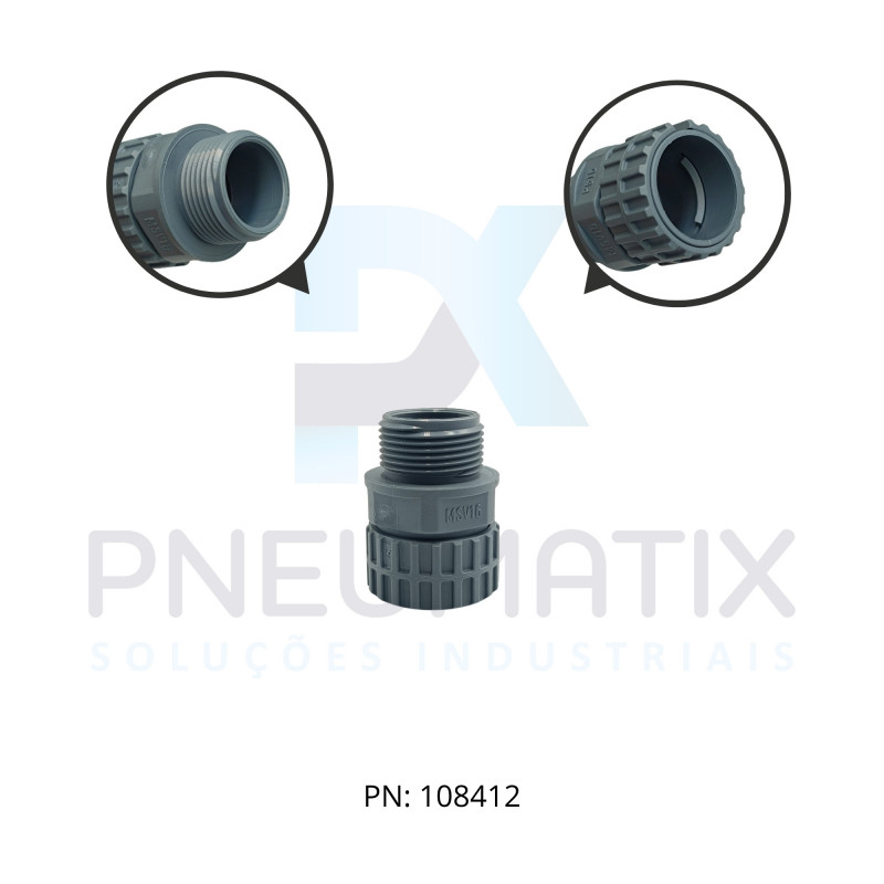 CONEXAO DO CONDUITE POLIAMIDA 6 CINZA M20/PG16 MP83601018 MURRPLASTIK