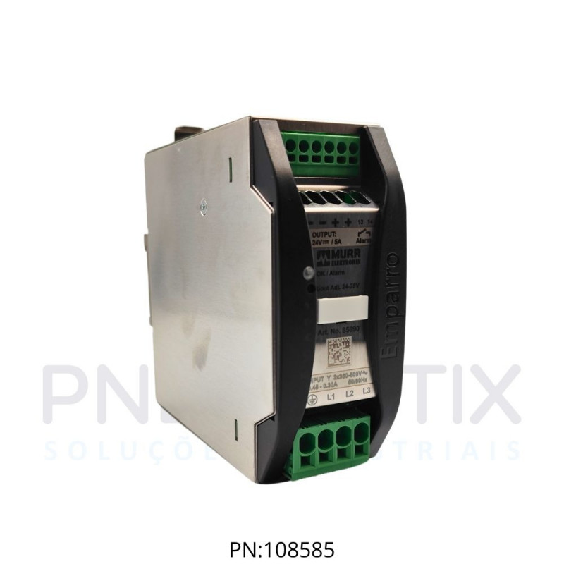 FONTE CHAVEADA TRIFASICA EMPARRO ALIM.324-572VAC/450-745VDC SAIDA 24-28VDC CORRENTE 5A ME85690 MURRELEKTRONIK FONTE CHAVEADA TRIFASICA EMPARRO ALIM.324-572VAC/450-745VDC SAIDA 24-28VDC CORRENTE 5A ME85690 MURRELEKTRONIK