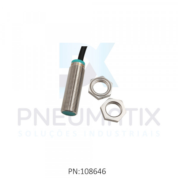 SENSOR IND.CIL.DIAM.12MM Sn:4MM FAC.ALIM.10-30VDC NPN NA CABO 2MTS NBB4-12GM40-E0 PN:326161-0024 PEPPERL