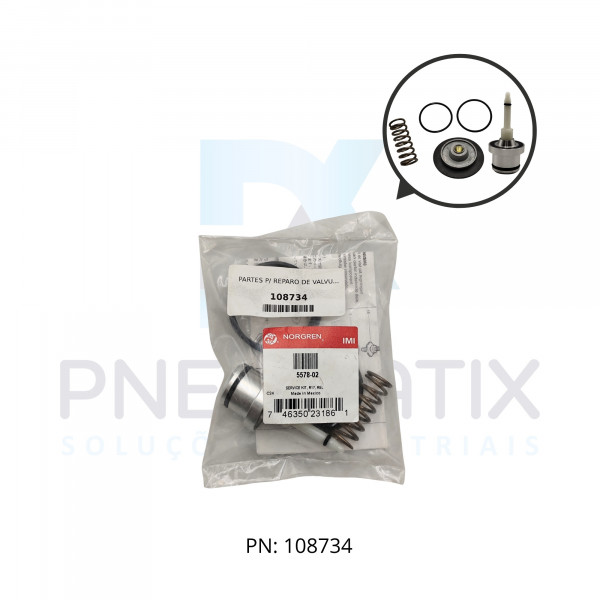 KIT REPARO P/VALVULA REGULADORA PRESSAO C/ALIVIO R17 5578-02 NORGREN