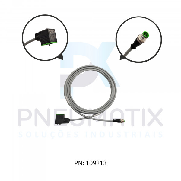 CABO C/CONECTOR P/BOBINA FORMATO A 3MT MACHO RETO M12 PUR PRETO 740881-2260300 MURRELEKTRONIK CABO C/CONECTOR P/BOBINA FORMATO A 3MT MACHO RETO M12 PUR PRETO 740881-2260300 MURRELEKTRONIK