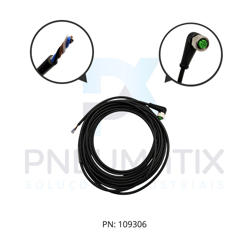 CABO C/CONECTOR PVC 6MTS FEMEA ANGULAR M12 4 POLOS COR PRETO 712341-6140600 MURRELEKTRONIK CABO C/CONECTOR PVC 6MTS FEMEA ANGULAR M12 4 POLOS COR PRETO 712341-6140600 MURRELEKTRONIK