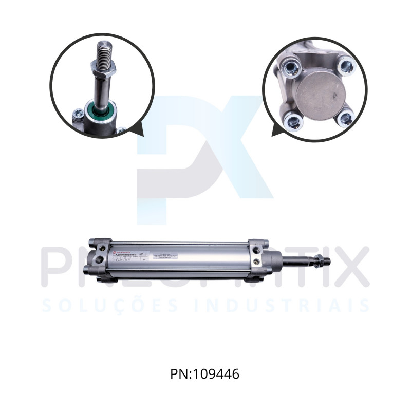 CILINDRO PNEUM.ISO D.A MAG.TIRANTADO C/EXT.HASTE 45MM DIAM.50MM X CURSO 190MM RA/802050/MU/190/45 NORGREN
