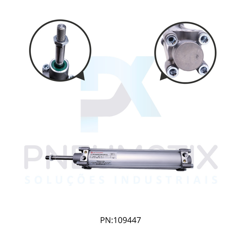 CILINDRO PNEUM.ISO D.A MAG.TIRANTADO C/EXT.HASTE 75MM DIAM.63MM X CURSO 300MM RA/802063/MU/300/75 NORGREN