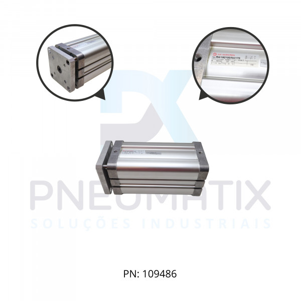 CILINDRO PNEUM.ISO D.A MAG. COMPACTO DIAM.100MM X CURSO 170MM RA/192100/N4/170 NORGREN