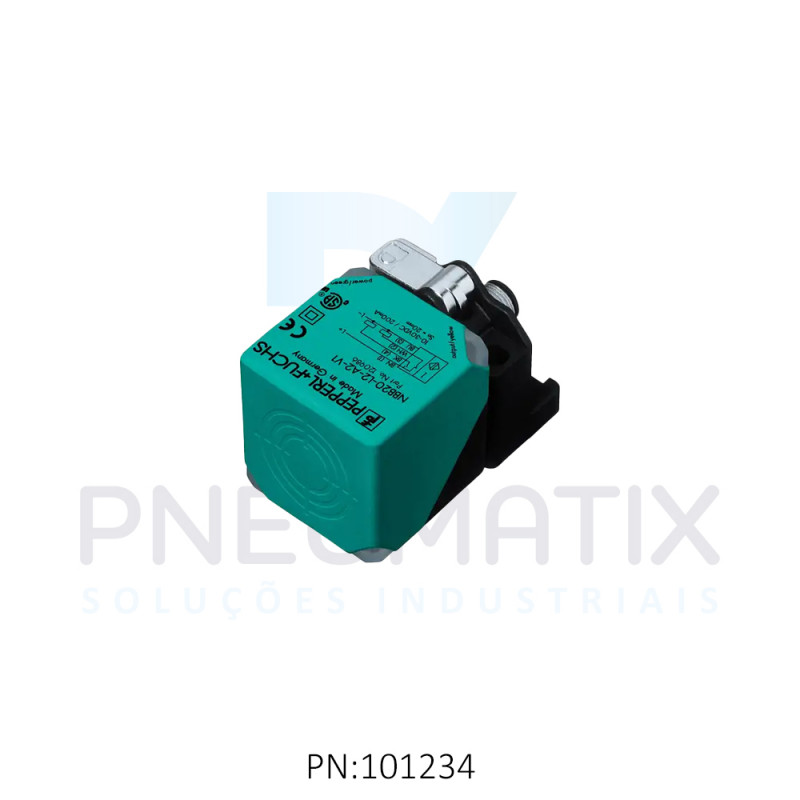 SENSOR IND.RETANGULAR Sn:20MM FAC.ALIM.10-30VDC PNP NA M12 NBB20-L2-E2-V1 PN:187481 PEPPERL