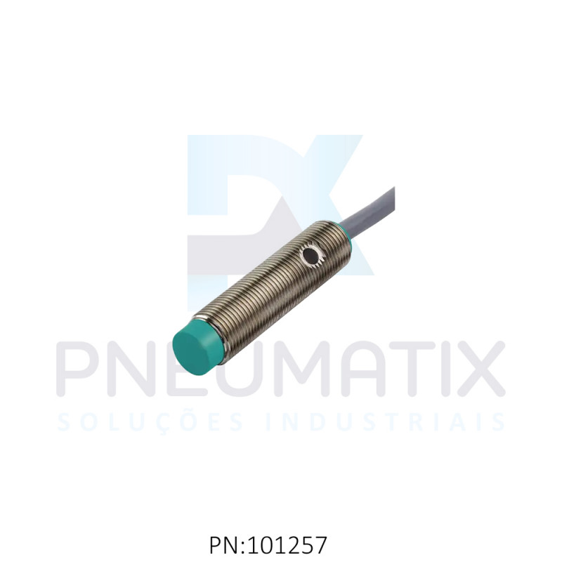 SENSOR IND.CIL.DIAM.12MM Sn:4MM N.FAC.ALIM.20-253AC 2 FIOS NA CABO 2MTS NJ4-12GM50-WS PN:026579 PEPPERL