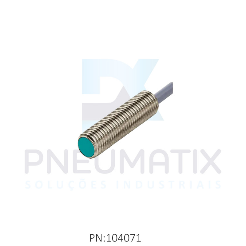SENSOR IND.CIL.DIAM.8MM Sn:2MM FAC.ALIM.10-30VDC PNP NF CABO 2MTS NBB2-8GM30-E3 PN:304615-0047 PEPPERL
