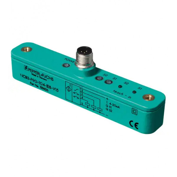 SENSOR IND.POSIC.LINEAR Sn:120MM ALIM.10-30VDC SAIDA 4-20mA+2NA PNP M12 5P IP67 PMI120-F90-IE8-V15 PN:191139 PEPPERL