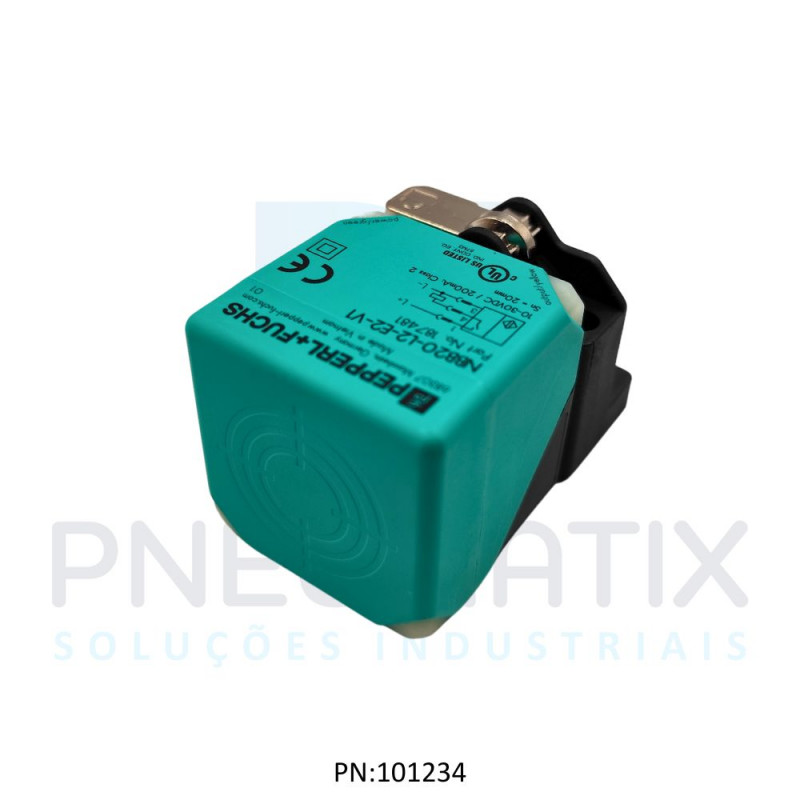 SENSOR IND.RETANGULAR Sn:20MM FAC.ALIM.10-30VDC PNP NA M12 NBB20-L2-E2-V1 PN:187481 PEPPERL