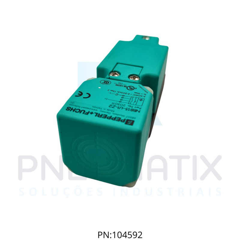 SENSOR IND.RETANGULAR Sn:15MM FAC.ALIM.5-60VCC NA/NF NBB15-U1-Z2 PN:203011 PEPPERL