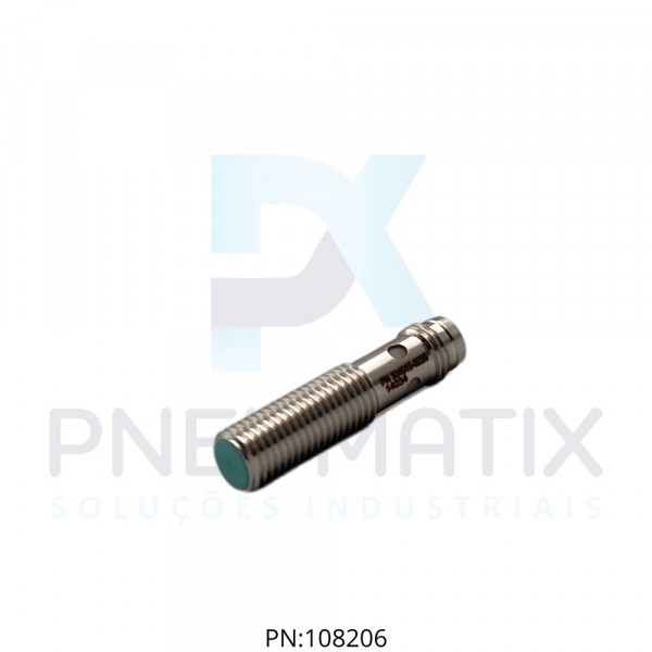 SENSOR IND.CIL.DIAM.8MM Sn:2MM FAC.ALIM.10-30VDC PNP NA CABO 2M NBB2-8GH20-E2-V3 PN: 304615-0226 PEPPERL FUCHS
