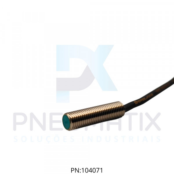 SENSOR IND.CIL.DIAM.8MM Sn:2MM FAC.ALIM.10-30VDC PNP NF CABO 2MTS NBB2-8GM30-E3 PN:304615-0047 PEPPERL