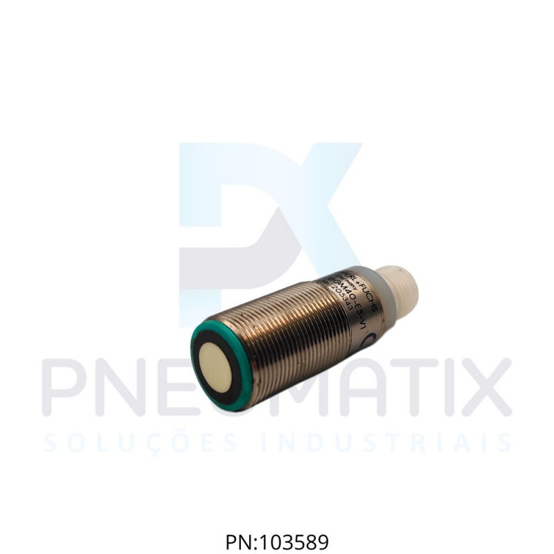 SENSOR ULTRASSONICO CIL.DIAM.18MM Sn:800MM ALIM.10-30VDC PNP NA/NF M12 UB800-18GM40-E5-V1 PN:205343 PEPPERL